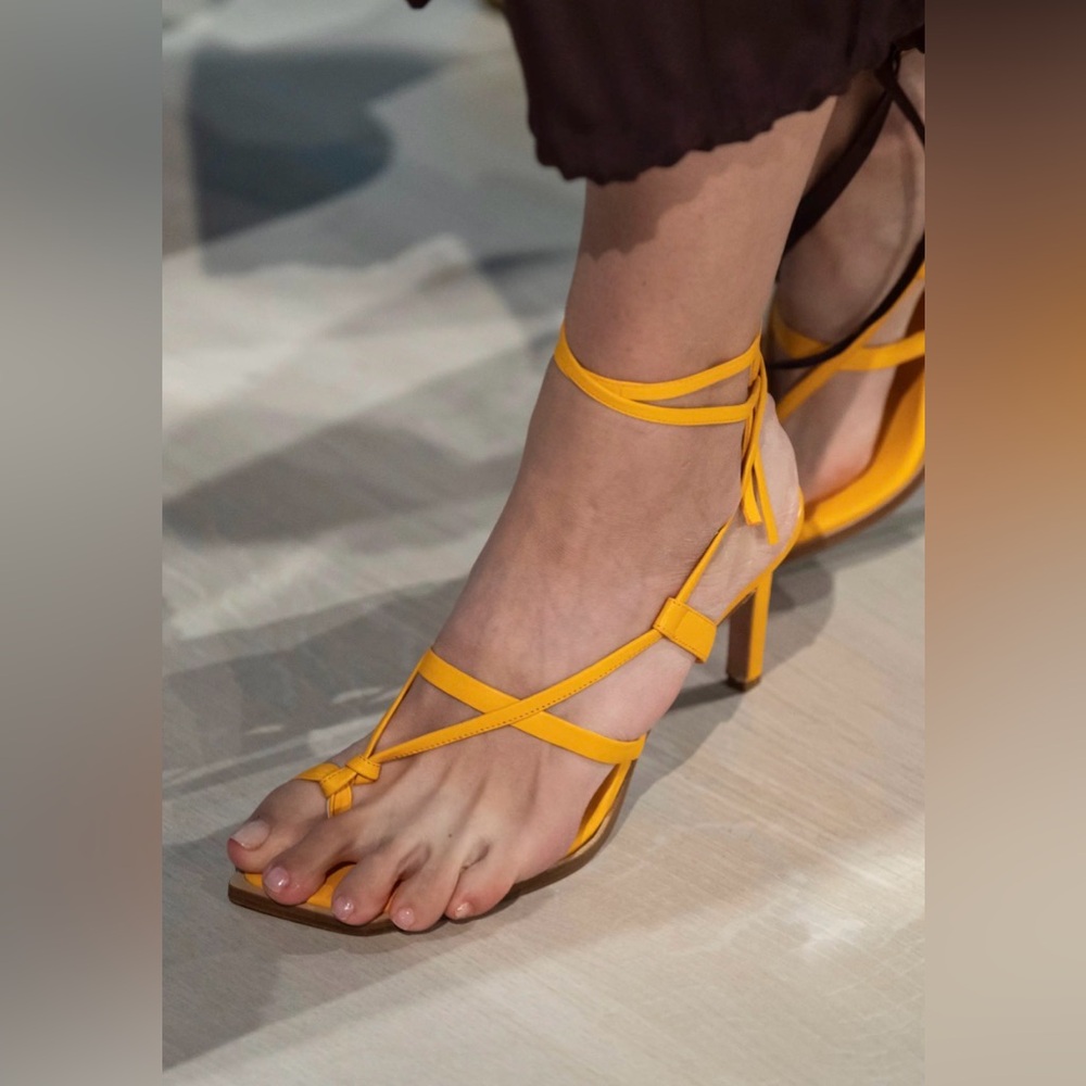 Tibi Orange 3” Heel Sandals size 38.5